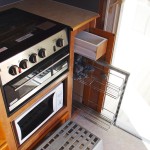 Stove, Microwave and Roll out Shelves